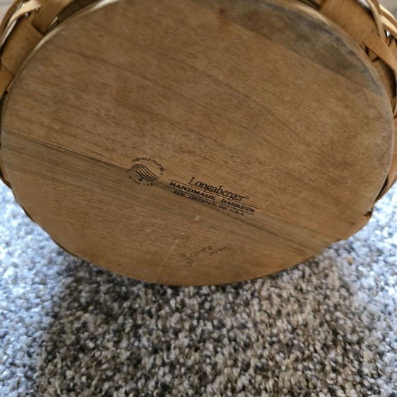 Longaberger Crock  Canister Basket Hard Plastic Protector W/Lid No Wooden Lid‎ - Picture 2 of 11